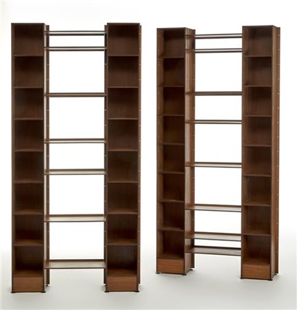 Marco Zanuso Due librerie modello "LB72". Produzione Poggi, Pavia, 1982. Panifor