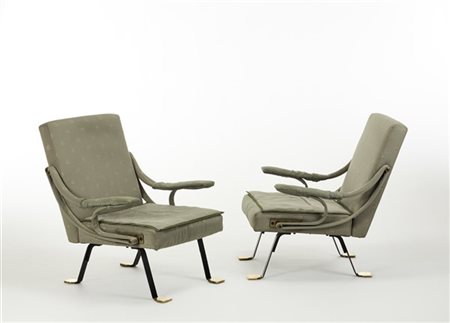 Ignazio Gardella Coppia di poltrone con schienale a posizione variabile modello
