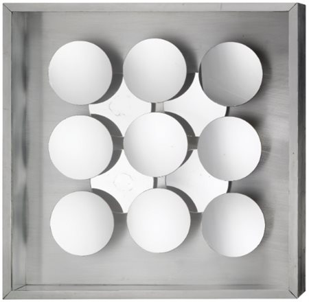 ADOLF LUTHER 1912 - 1990 SENZA TITOLO mirror on panel. Executed in 1967 check...