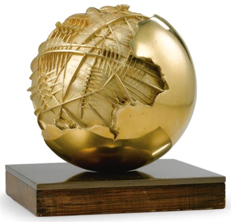ARNALDO POMODORO N. 1926 SFERA signed and numbered 4/30, bronze. Executed in...