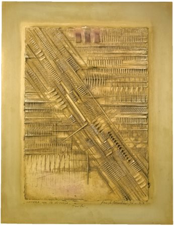 ARNALDO POMODORO N. 1926 LETTERA CON DISCESA signed, numered 3/3 and dated...