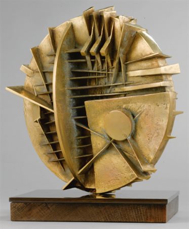ARNALDO POMODORO N. 1926 DISCO signed and numbered 2/30, bronze. Executed in...