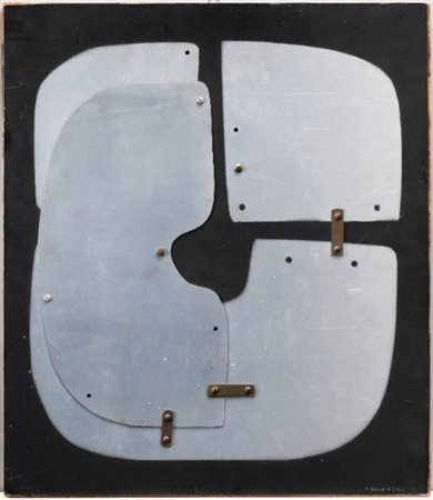 CONRAD MARCA-RELLI 1913-2000 SENZA TITOLO aluminium on panel, executed in...