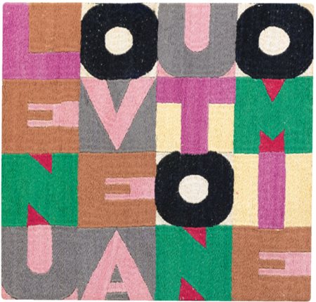 ALIGHIERO BOETTI 1940 - 1994 LE NUOVE AUTONOMIE signed, tapestry. Executed in...