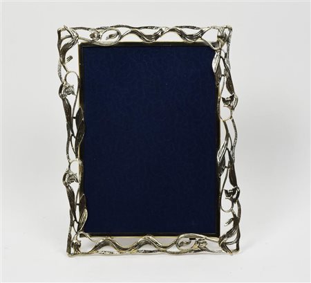 CORNICE IN ARGENTO 925 decorata a motivi vegetali cm 29x23