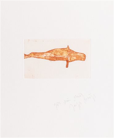Joseph Beuys (Krefeld 1921-Düsseldorf 1986)  - Meerengel Robbe I from the portfolio Zirkulationszeit (Circulation time suite), 1982