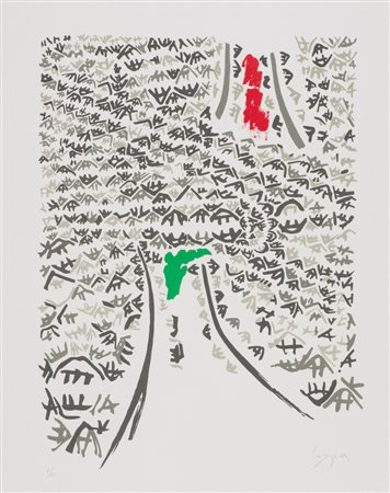 Giuseppe Capogrossi (Roma 1900-1972)  - Album Marlborough/2RC N°5, 1968