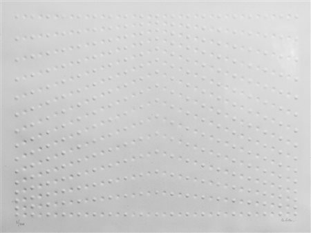 Enrico Castellani (Castelmassa 1930-Viterbo 2017)  - Superficie bianca, 1969