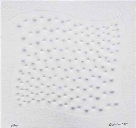 Enrico Castellani (Castelmassa 1930-Viterbo 2017)  - Tre superfici, 1995