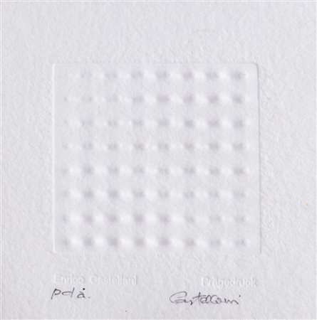 Enrico Castellani (Castelmassa 1930-Viterbo 2017)  - Pragedruck, 1980