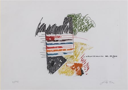 Tano Festa (Roma 1938-1988)  - L'orientamento del segno