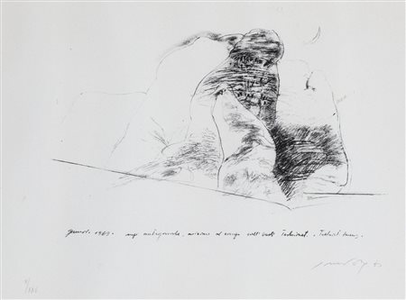 Piero Guccione (Scicli 1935-Modica 2018)  - Oasi, 1963