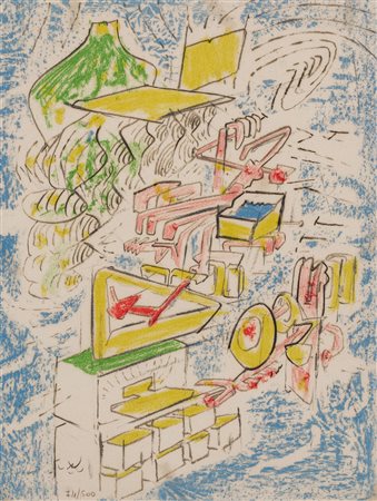 Roberto Sebastian Matta (Santiago Del Cile  1911-Civitavecchia 2002)  - Composition