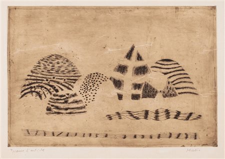 Antonio Zoran Music (Gorizia 1909-Venezia 2005)  - Paesaggio senese, 1953