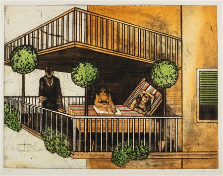 Joachim Palm (Potsdam 1936)  - Terrace, late '80