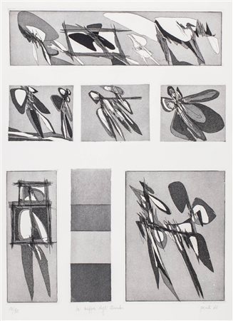 Achille Perilli (Roma 1927)  - La mappa degli strambi, 1966