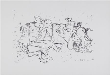 Fausto Pirandello (Roma 1899-1975)  - Bathers