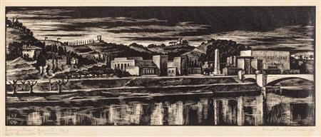 Mimì Quilici Buzzacchi (Medole 1903-Roma 1990)  - Lungotevere, (1950)