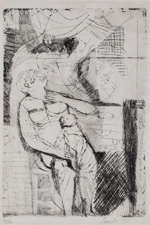 Bruno Saetti (Bologna 1902-Bologna 1984)  - Maternity, 1962