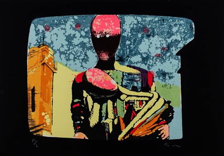 Mario Schifano (Homs 1934-Roma 1998)  - Omaggio a de Chirico