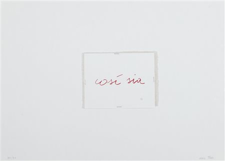 Cesare Tacchi (Roma 1940-2014)  - Collocato storicamente