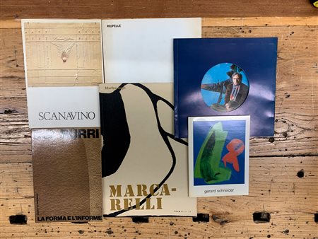 ARTISTI INFORMALI - Lotto unico di 6 cataloghi (Riopelle, Schneider, Dova, Marca-relli, Burri, Scanavino)
