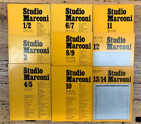 STUDIO MARCONI, MILANO - Lotto unico di 9 cataloghi/notiziari editi dalla Galleria