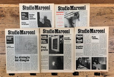 STUDIO MARCONI, MILANO - Lotto unico di 5 giornali/notiziari editi dalla Galleria
