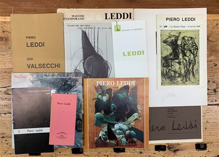PIERO LEDDI - Lotto unico di numerosi cataloghi, pieghevoli e brochure
