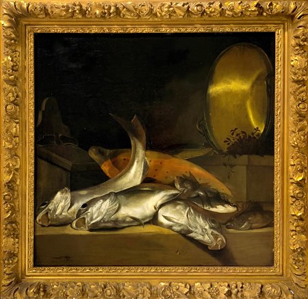 Giuseppe Recco (Napoli, 1634 - Milano, 1695), Natura morta di pesci. Uno dei...