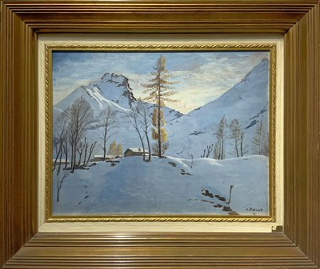 Adolfo Giuseppe Rolla (Buenos Aires 1899- Turin 1967). Snow in Usseglio....