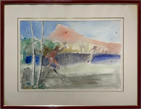 Elio Romano (Trapani, 1909 – Catania, 1996). Nettuno che insegue Proserpina....