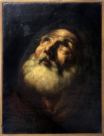 Ambito Italia meridionale del XVIII Secolo. Testa di S. Francesco di Paola....