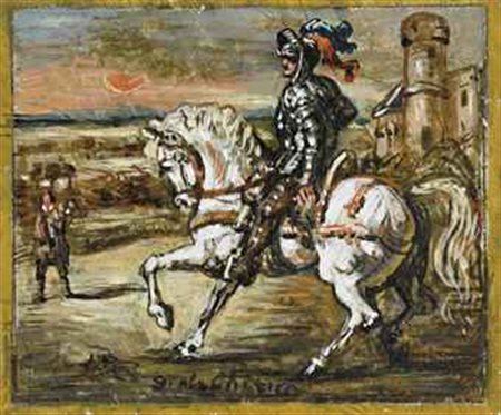 Giorgio de Chirico (1888-1978) Cavallo e cavaliere firmato G. de Chirico (in...