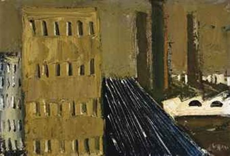 Mario Sironi (1885-1961) Paesaggio urbano firmato Sironi (in basso a destra)...