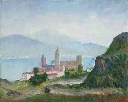 Carlo Carrà (1881-1966) Corenno Plinio firmato e datato C. CARRÀ 943 (in...