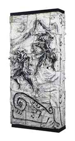 Lucio Fontana (1899-1968) Pilastro firmato e datato L. Fontana 57 (in basso)...