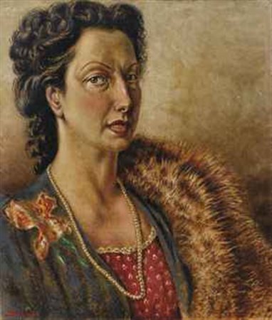 Alberto Savinio (1891-1952) Ritratto di Emilia Santangelo firmato Savinio (in...