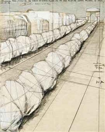 Christo (N. 1935) 380 Wrapped Trees (project for the Avenue des Champs...