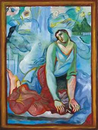 Sandro Chia (N. 1946) Senza titolo firmato Chia (in basso a destra) olio su...