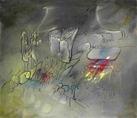 Roberto Sebastian Matta (1911-2002) Senza titolo olio su tela cm 66x77...
