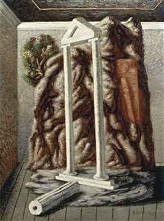 Giorgio de Chirico (1888-1978) Colonne e foresta nella stanza (Temple et...