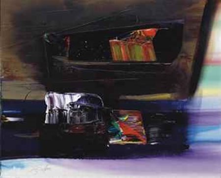 Paul Jenkins (N. 1923) Phenomena Tibetan Clay Offering firmato Paul Jenkins...