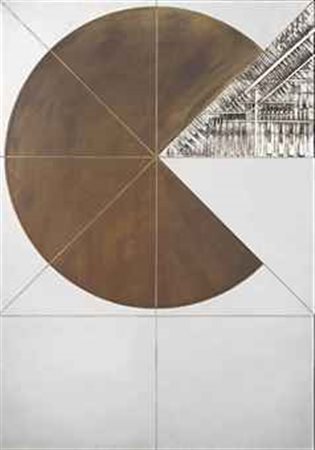 Arnaldo Pomodoro (N. 1926) Cerchio quadrato firmato, datato e numerato...