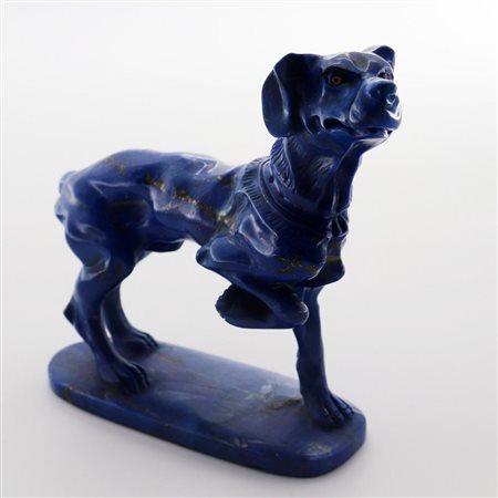 SCULTURA IN LAPISLAZZULI, CINA, XX SECOLO dim. cm 14,3x15,4x5, g 646