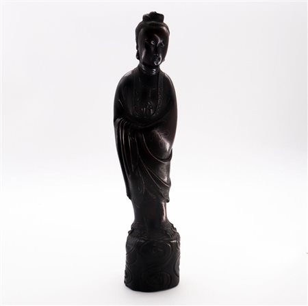 SCULTURA IN LEGNO dim. cm 31,7x6,8x6,1, g 690