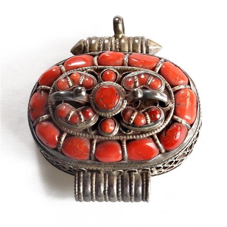 PRAYER BOX TIBETANA dim. cm 4,5x4x2,5, g 59