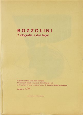 Silvano Bozzolini CARTELLA CONTENENTE 7 XILOGRAFIE A DUE LEGNI xilografie su...