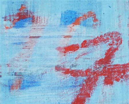 Enrico Bertelli COMPOSIZIONE acrilico su tela, cm 6x7 sul retro: firmato e...