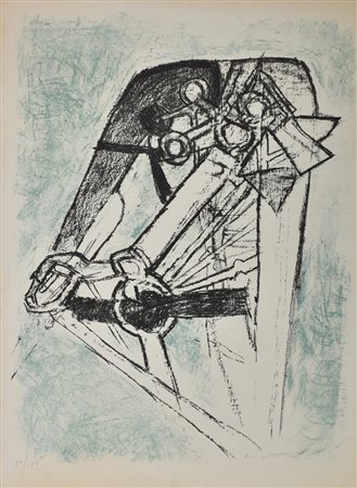 Sebastian Matta SENZA TITOLO litografia su carta, cm 90x67; es. 50/100 firma...